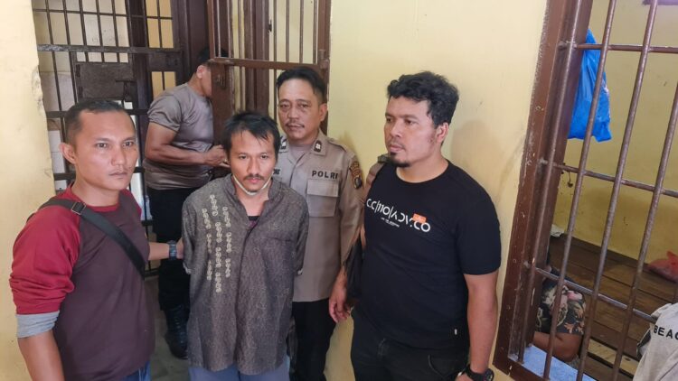 Foto salah satu tahanan yang berhasil diamankan.