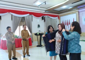 Rombongan Tim Penggerak PKK Provinsi Sumatera Utara dipimpin Ny. Mahreni Aspan Sofian mengunjungi Pakpak Bharat dalam rangka Supervisi Tertib Administrsi PKK, Hatinya PKK dan IVA Test tahun 2023.