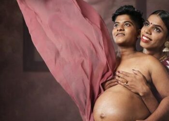 Zahad dan Ziya, pasangan transgender di India yang baru saja melahirkan anak pertama. Foto: Instagram @paval19