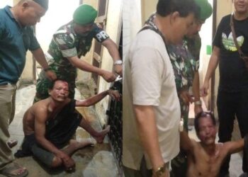 Dalianto, pelaku yang nekat 'cincang' anggota Babinsa TNI AD Sertu Mansar Pardede wajahnya nyaris tak bisa dikenali.