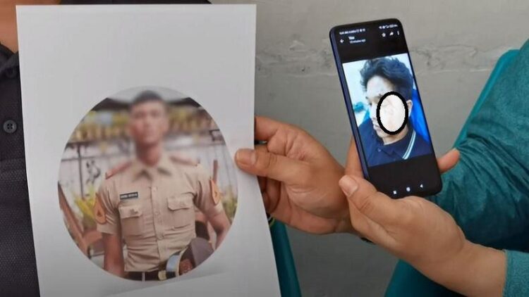 Korban penganiayaan Teuku Shehan Arifa Pasha (20) menunjukkan foto dirinya luka-luka dan terlapor oknum taruna Akmil. (foto: iNews/Ahmad Ridwan Nasution)
