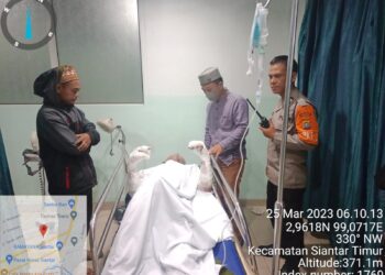 Foto salah satu korban luka bakar saat dirawat di RS Vita Insani Siantar.