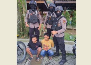 Dua pencuri sepeda motor diringkus Tim PRC Polda Sumut. HO