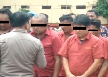 Kapolda Sumatera Utara (Sumut) Irjen RZ Panca Putra Simanjuntak saat gelar perkara kasus penggerebeka lokasi judi dan narkoba (Foto: Tangkapan layar)
