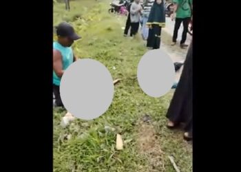 Kecelakaan Mobil Pemudik Tabrak Motor Dikendarai 2 Bocah di Jalinsum Kisaran, Korban Terpental (Foto: iNews/Ulil Amri)