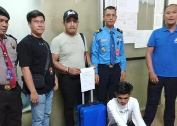 Pria asal Aceh ditangkap bawa narkoba di Bandara Kualanamu. (Foto: Dok. Polda Sumut)