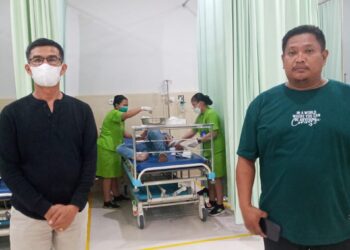 Foto korban Bilpen Nainggolan saat dirawat di Rumah Sakit.