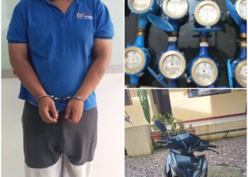 Foto pelaku pencurian dan barang bukti yang diamankan Polisi.