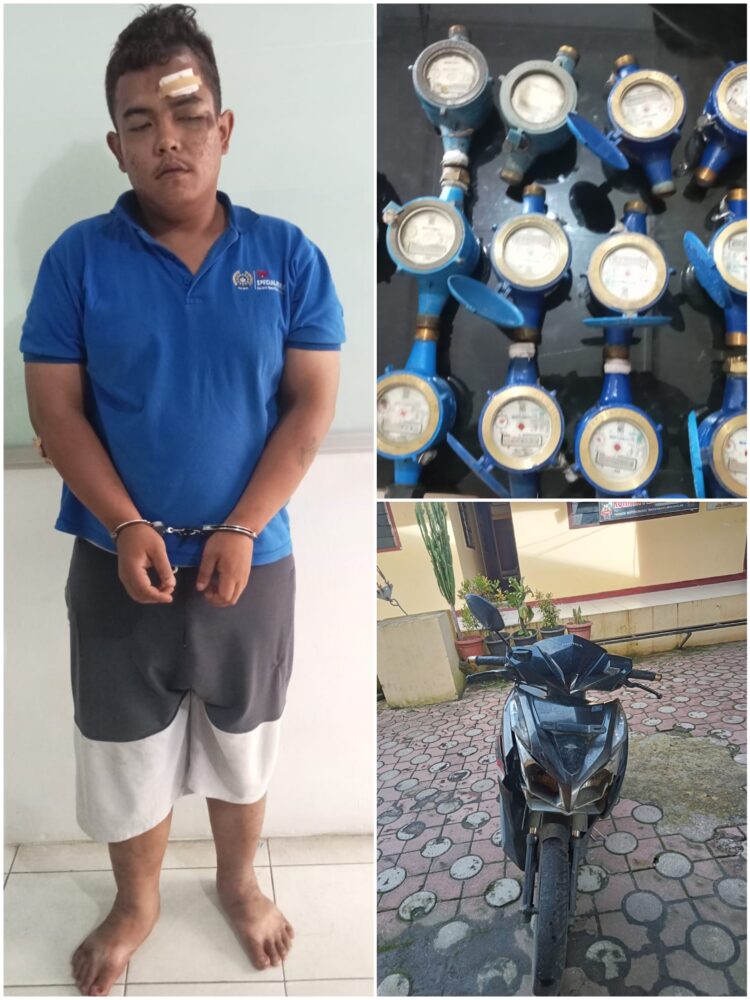 Foto pelaku pencurian dan barang bukti yang diamankan Polisi.