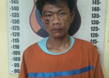 Foto pelaku jambret yang diamankan Polsek Siantar Martoba.