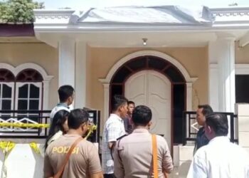 Lokasi penemuan jasad wanita di Desa Aruan, Laguboti. (Foto: Dok. Polres Toba)