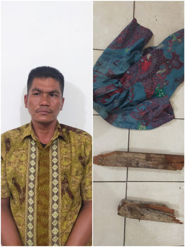 Foto tersangka dan barang bukti yang diamankan Polisi.