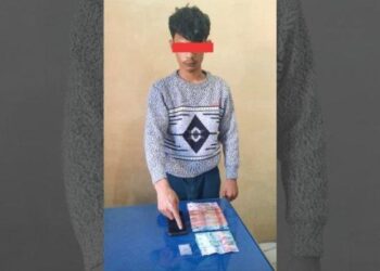 BPS (24) warga Sosor Parribuan Kelurahan Pardede Onan ditangkap di tempat parkir Kafe Wita Desa Lumban Silintong, Kecamatan Balige, Kabupaten Toba, Provinsi Sumatera Utara, Selasa (20/6/2023) sekira pukul 01.30 WIB dini hari. Istimewa