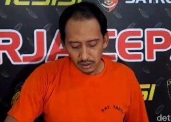 Tampang pembunuh wanita tewas dalam mobil di Medan. (Foto: Goklas Wisely/detikSumut)