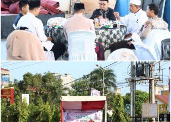 Keluarga besar Polres Tanjungbalai menggelar salat Idul Adha, Kamis (29/06/2023), sekitar pukul 07.45 WIB, di Lapangan Polres Tanjungbalai.