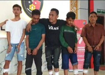 Inilah lima komplotan salon berpistol yang sempat beraksi di Jalan Flamboyan Raya, Kota Medan
