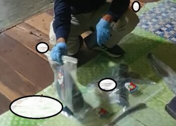 Polisi menyelidiki motif pertikaian berdarah melibatkan satu keluarga di Desa Batu Putih Kecamatan Baturaja Barat Kabupaten Ogan Komering Ulu (OKU). (Foto: Widori).