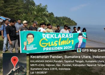 Milenial Tapanuli Tengah mendeklarasikan Muhaimin Iskandar yang akrab disapa Gus Imin sebagai Calon Presiden 2024, Senin (10/7/2023), di Pantai Pandan Kabupaten Tapanuli Tengah, Provinsi Sumatera Utara.
