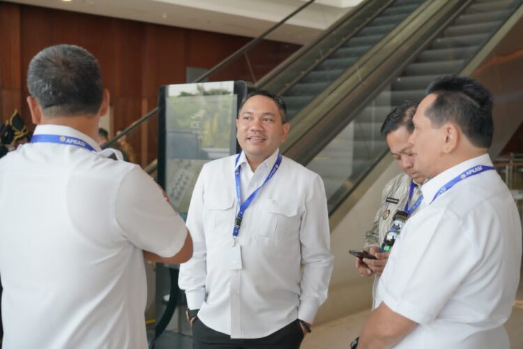 Bupati Pakpak Bharat, Franc Berhard Tumanggor saat menghadiri Rakernas ke XV Apkasi, di International Convention Center (ICE) BSD,  Kamis (20/07/2023).