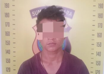 Foto pelaku pencurian yang diamankan Polsek Siantar Utara.