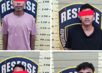 Sat Reskrim Polres Padang Lawas berhasil menangkap dan mengamankan 4 pelaku pemerasan yang terjadi di Linkungan VI Kel pasar Sibuhuan, Kamis (20/07/2023).