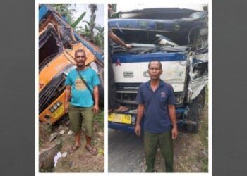 Peristiwa kecelakaan lalulintas terjadi di Jalan Km 06-07 Desa Huta Baru, Kecamatan Batang Toru, Kabupaten Tapanuli Selatan (Tapsel), Selasa (4/7/2023) malam. Istimewa