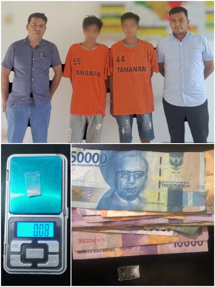 Foto pelaku dan barang bukti yang diamankan Polisi.