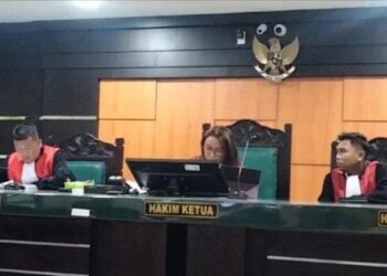 Majelis hakim membacakan nota putusan terdakwa Syahrul Syahputra alias Salu, terdakwa dalam perkara Narkoba 50 kilogram, di PN Kisaran, Senin (14/8/2023). Tribun Medan/Alif Al Qadri Harahap