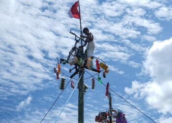 Ilustrasi panjat pinang (Foto: Antara Foto)