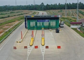 Gerbang tol Limapuluh (Foto: Dok. PT Hutama Karya)