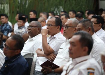 Bupati Humbahas, Dosmar Banjarnahor, hadiri rakor penguatan APIP (Aparat Pengawas Internal Pemerintah) Daerah secara nasional, di Sasana Bhakti Praja Kemendagri Jakarta, Rabu (13/9/2023).