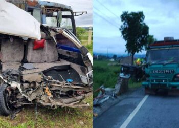 Kecelakaan maut di Toba menewaskan seorang sopir dan penumpang mobil angkutan.