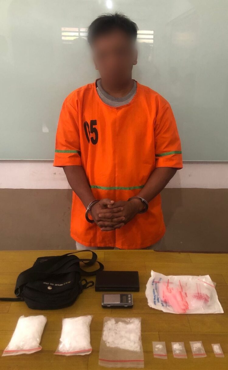 Foto terduga bandar sabu yang diamankan Polisi.