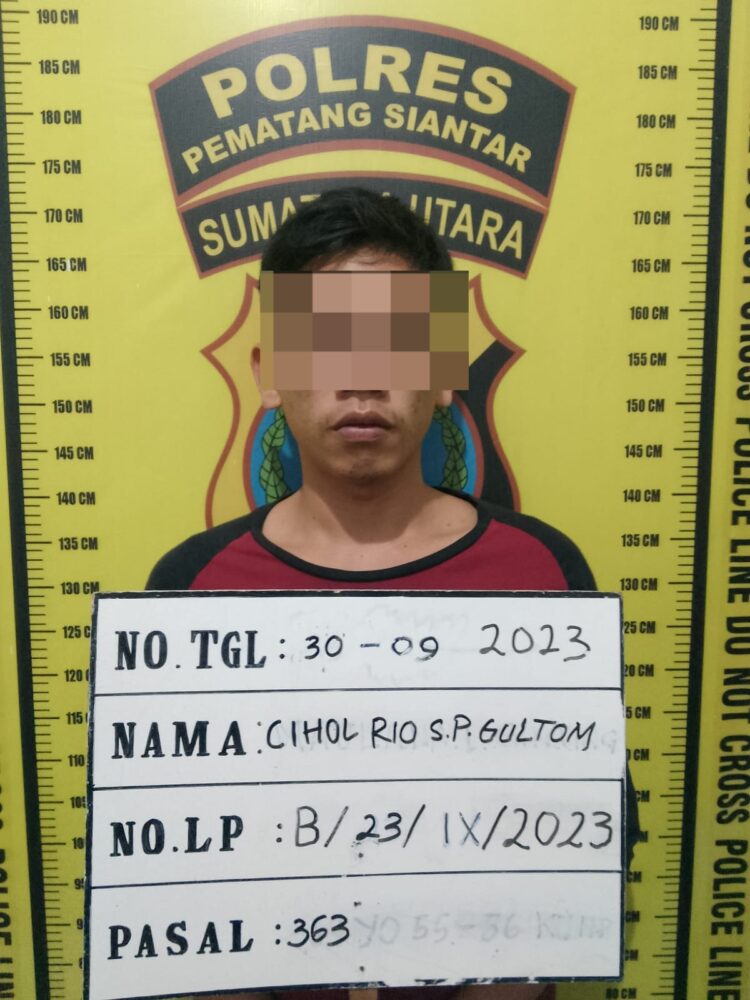 Foto pelaku pencurian yang diamankan Polisi.