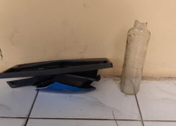 Bom molotov yang digunakan geng motor serang KONI Sergai. (Foto: Dok. Polres Sergai)