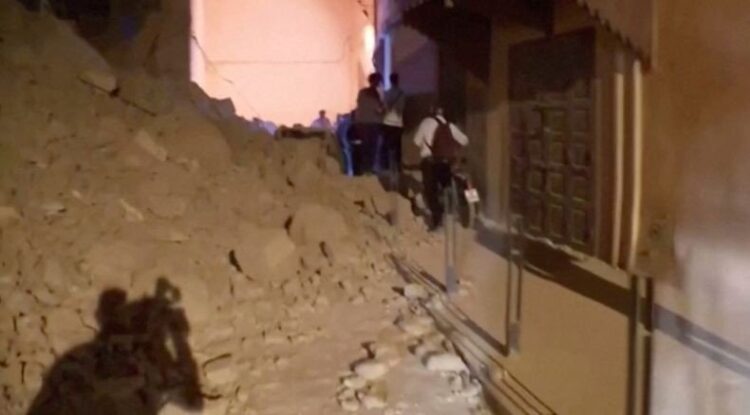 Korban tewas gempa bumi di Maroko menembus 2.000 orang (Foto: Al Oula TV via Reuters)