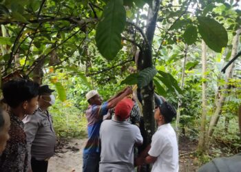 Petugas saat mengevakuasi jasad Ernawati Damanik, yang ditemukan tewas gantung diri di pekarangan rumah.