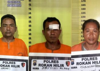 Foto: Pelaku pembunuhan Joni Iskandar di Rokan Hilir, Riau. (Istimewa)
