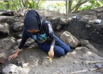 Foto: Penemuan salah satu dari 7 kerangka manusia di Bakara, Humbang Hasundutan, Sumut (Istimewa)