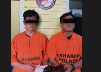Dua tersangka kasus narkoba diringkus polisi. TRIBUN MEDAN/HO