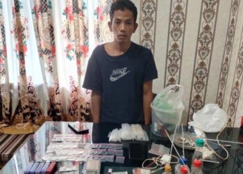 Ditpolairud Polda Sumut menangkap Rusli (41), bandar sabu-sabu di pesisir pantai Jalan Kampar Kelurahan Belawan I, Kecamatan Medan Belawan, Kota Medan, Rabu (18/10/2023). IST