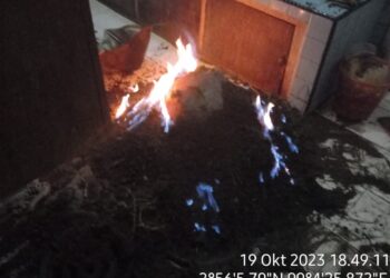 Dapur rumah warga terbakar, di Jalan Melanthon Siregar, Gg. Lestari, Kelurahan Pematang Marihat, Kecamatan Siantar Marimbun, Kota Pematang Siantar, Kamis (19/10/2023) petang, sekira pukul 18.45 WIB.