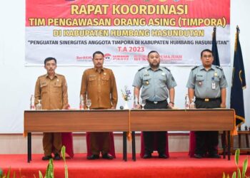 Rapat Koordinasi Tim Pengawasan Orang Asing (Rakor Timpora) Kabupaten Humbang Hasundutan, Selasa (24/10/2023).