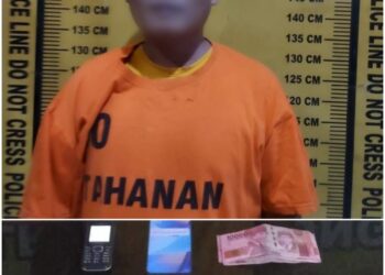 Foto pelaku dan barang bukti yang diamankan Polisi.