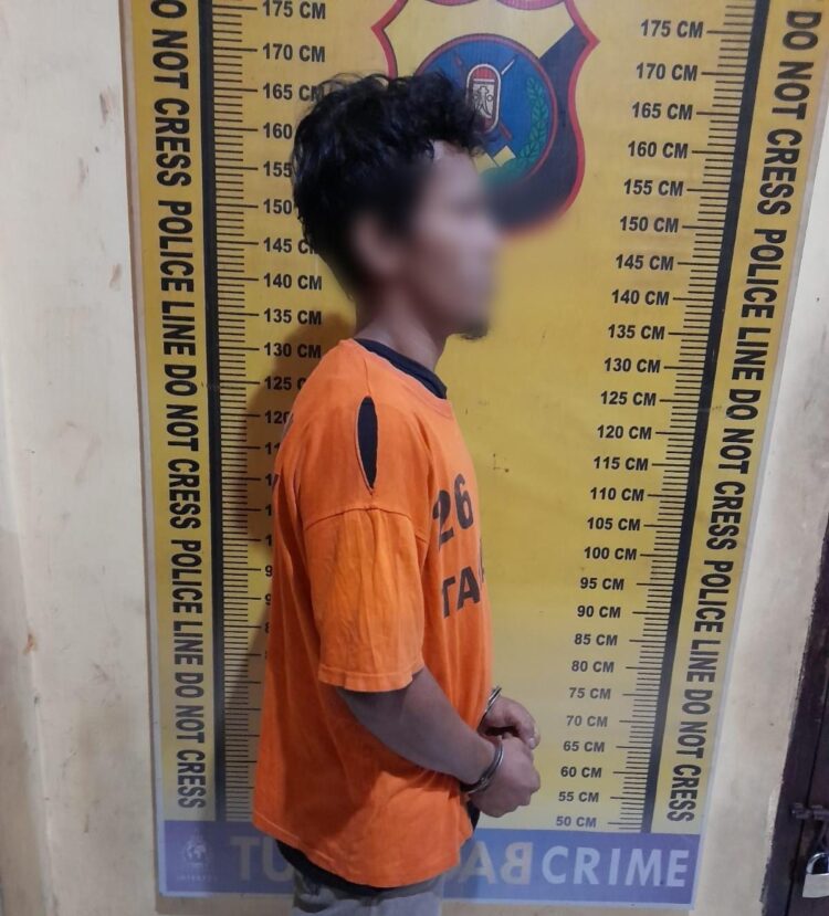 Foto pelaku pencurian yang diamankan Polres Simalungun.