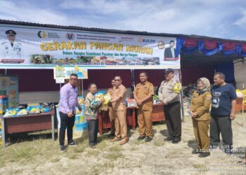 Pemerintah Kabupaten Humbahas menggelar gerakan pangan murah yang dipusatkan di Kantor Camat Pollung selama dua hari, Senin-Selasa (6-7/11/2023).