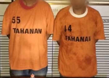Foto kedua tersangka yang diamankan Polisi.