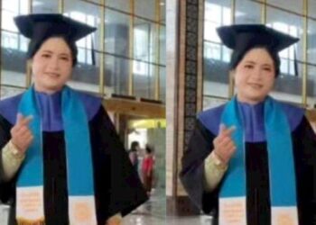 Foto terakhir Bidan Rosmalina Br Pasaribu beberapa jam sebelum kecelakaan Innova di Tol Medan-Tebing. Rosmalina bersama suami, anak dan mertuanya mengalami kecelakaan usai menghadiri perayaan wisuda di Medan. TRIBUN MEDAN/HO