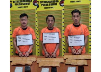 Petugas kepolisian bersama petugas keamanan Bandara Kualanamu Internasional Airport, Kabupaten Deliserdang, berhasil menggagalkan penyeludupan narkoba dengan barang bukti sabu seberat 7,3 kilogram.