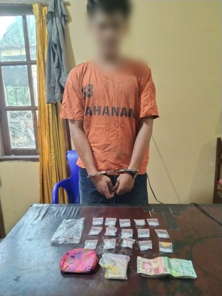 Foto tersangka dan barang bukti yang diamankan Polres Simalungun.